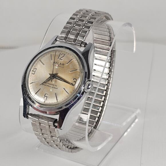 Belair 17 Jewels Watch Antimagnetic Shockresistant Vintage Stretch Band Tested - Picture 6 of 16